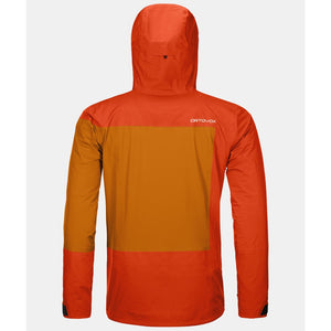 Men's Ortovox 3L Deep Shell Jacket hot orange
