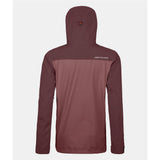 Women's Ortovox 3L Ravine Shell Jacket mountain rose back