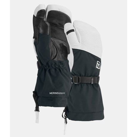 Unisex Ortovox Freeride 3 Finger Glove Pro black and white