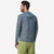 Back of patagonia men's airshed pro pullover jacket in utility blue