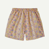 Back view of flower patterned baby Patagonia baggies shorts