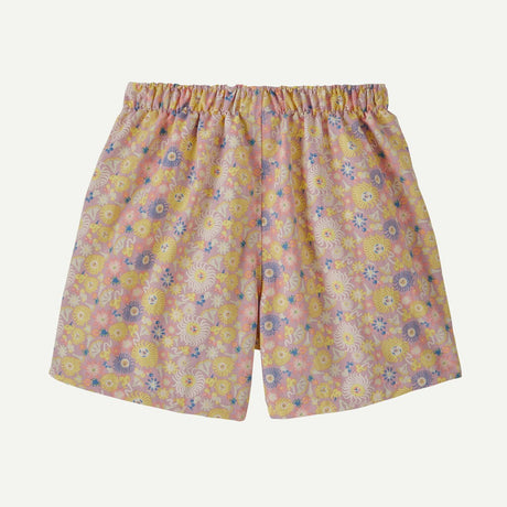 Back view of flower patterned baby Patagonia baggies shorts