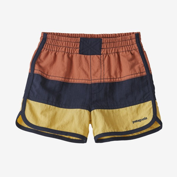 Patagonia baby boardshorts in sienna clay colour