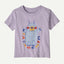 Kids' patagonia graphic t-shirt, foxglove purple