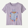 Kids' patagonia graphic t-shirt, foxglove purple