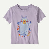 Kids' patagonia graphic t-shirt, foxglove purple