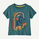 Kids' patagonia graphic t-shirt, wetland blue