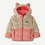 Baby's pink Patagonia Hi-Loft furry friends jacket