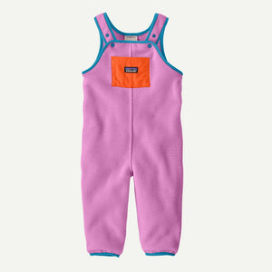 Patagonia baby synchilla fleece overalls in brisk purple colour