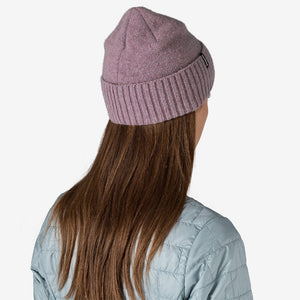 Back on-model view of Patagonia Brodeo Beanie in Stormy Mauve colour