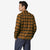 Back on-model view of men's Patagonia Canyonite Flannel Shirt in Shelter Brown colour