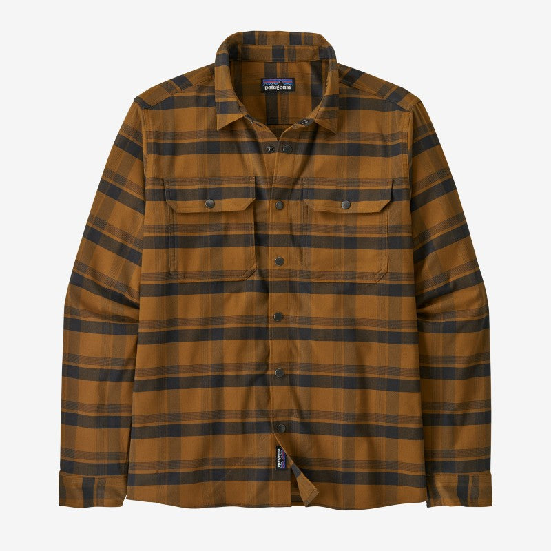 Men's Patagonia Canyonite Flannel Shirt in Shelter Brown colour