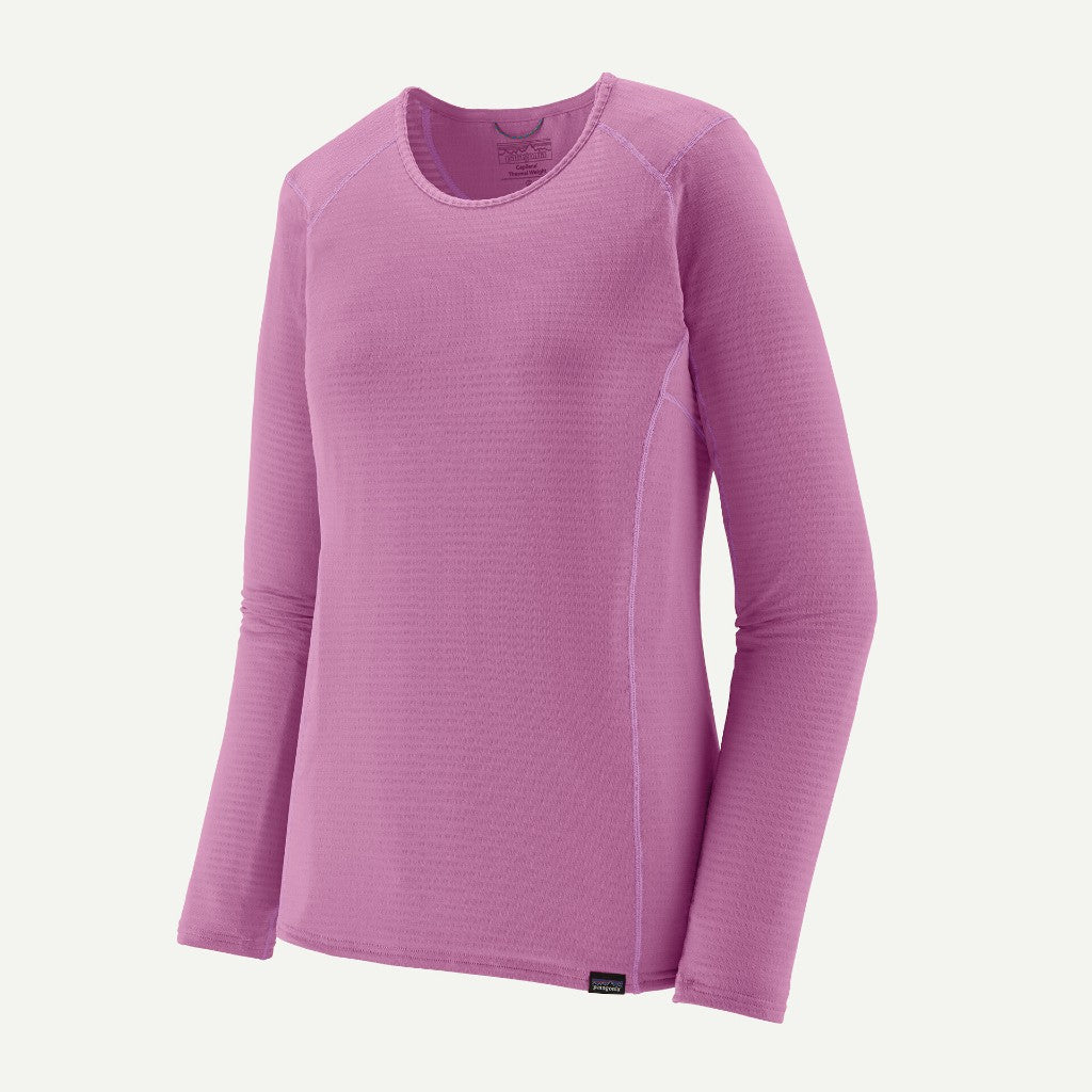Women's Patagonia Capilene Thermal crew long sleeve in brisk purple colour