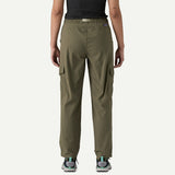 Back on-model view of women's patagonia Everyday Cargo Pants in basin green colour