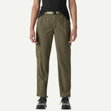Front on-model view of women's patagonia Everyday Cargo Pants in basin green colour