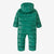 Back view of Patagonia Infant Hi-Loft Down Bunting in Conifer Green colour