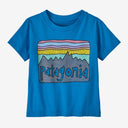 Baby Patagonia Fitz Roy Skies t-shirt in vessel blue