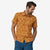 Front on-model view of men's Patagonia Go-To Shirt in skunks: sienna clay colour