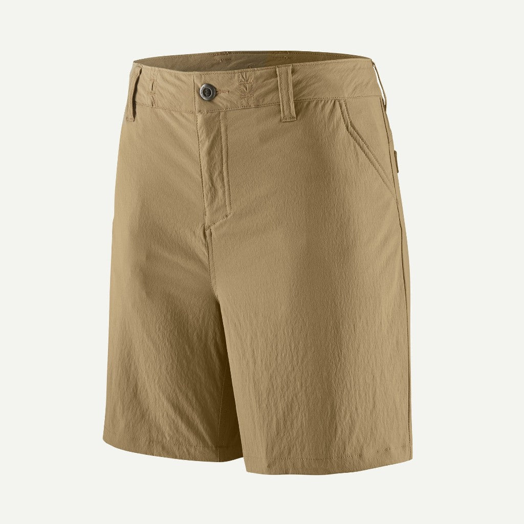 Women's patagonia Quandary 7" shorts in tan colour