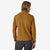 Back on-model view of men's Patagonia R1 Air Zip-Neck fleece in Raptor Brown