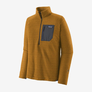 Men's Patagonia R1 Air Zip-Neck fleece in Raptor Brown