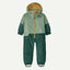 Green Patagonia baby snow pile one-piece suit