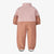 Back view of Patagonia Baby Snow Pile One-Piece snow suit in Mallow Pink colour