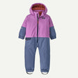 Purple Patagonia baby snow pile one-piece suit