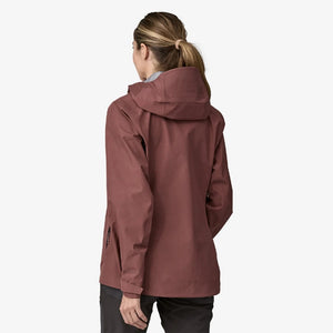 Back on-model view of women's Patagonia Triolet Jacket in Dulse Mauve colour