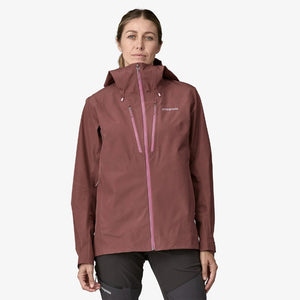 Front on-model view of women's Patagonia Triolet Jacket in Dulse Mauve colour