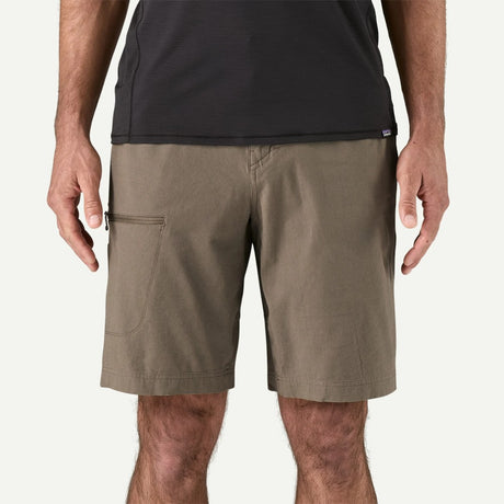 Front view of men's Patagonia Venga Rock Shorts in Win Grey colour