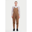 Front on-model view of women's brown Peppermint Cycling overalls