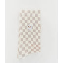 Peppermint Cycling socks with checkered pattern