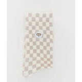 Peppermint Cycling socks with checkered pattern