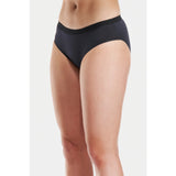 Front on-model view of women's black Peppermint Cycling padded underwear