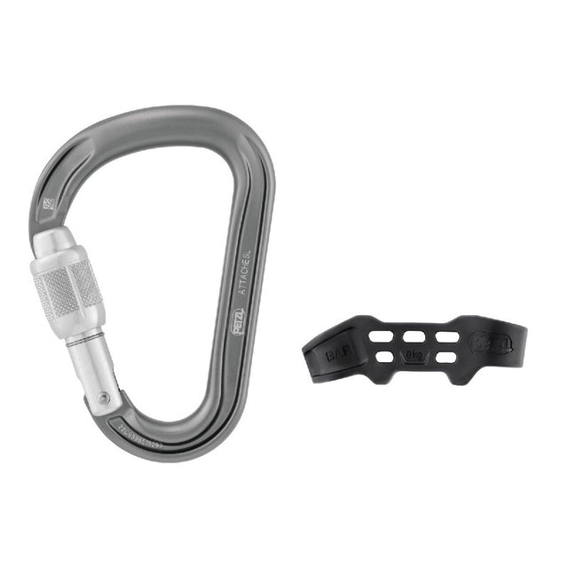Petzl Attache Bar locking carabiner parts view