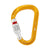 Yellow Petzl Attache Screw-Lock carabiner