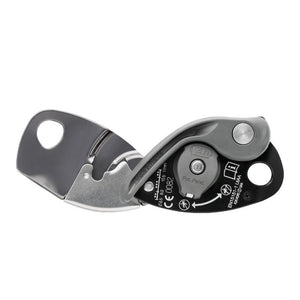 Open view of grey Petzl Grigri + belay device