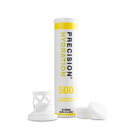Tube of Precision Hydration 500 electrolyte tablets