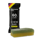 Precision Fuel 60g carb chew bar packaging with a yellow/green chew bar on a white background
