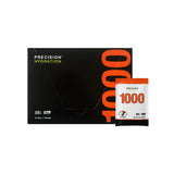 Box of Precision Hydration individual drink mix 1000 packets with one packet out