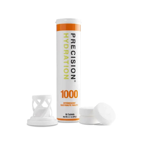 Tube of Precision Hydration 1000 electrolyte tablets