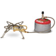 Primus gravity backpacking stove with Primus fuel canister