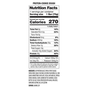 Cookie dough Probar protein bar nutrition facts