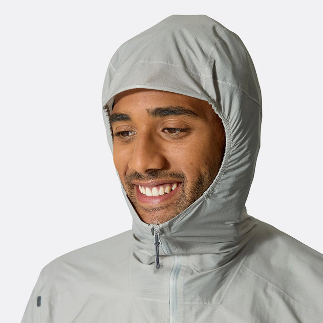 Hood detail of men's Rab Phantom jacket
