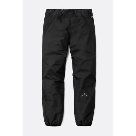 Back view of black Rab Phantom waterproof pants