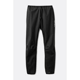 Front view of black Rab Phantom waterproof pants