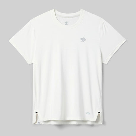 Front view of rabbit UPF Tee SS women's in snow white colour