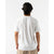 Back view of men's white rabbit running EZ Tee Perf Ice t-shirt