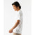 Side view of men's white rabbit running EZ Tee Perf Ice t-shirt